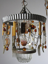 Rust Bucket chandelier
